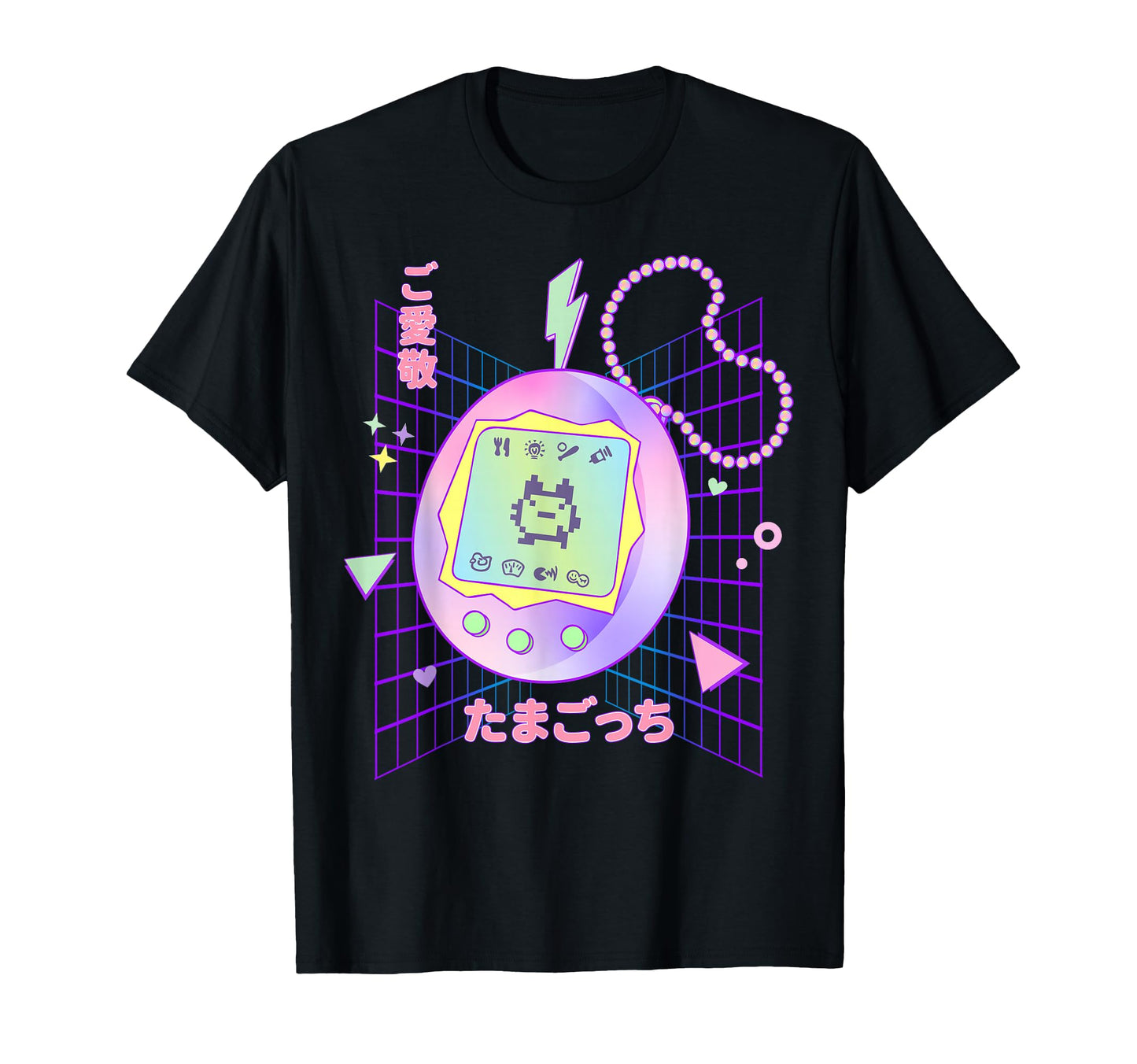 90S Pastel Japanese Virtual Pet T-Shirt - Fun Novelty Design for Adults - T-Shirt, Sweatshirt, Hoodie