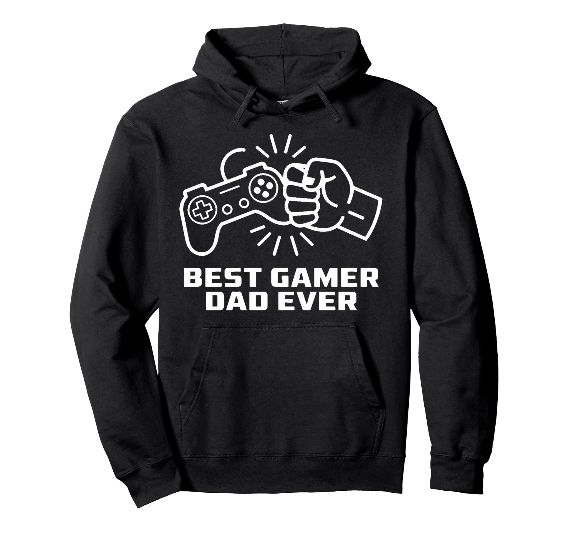 Best Gamer Dad Ever Video Game Gamer Hoodie - Custom Art Print for Adults - T-Shirt, Sweatshirt, Hoodie