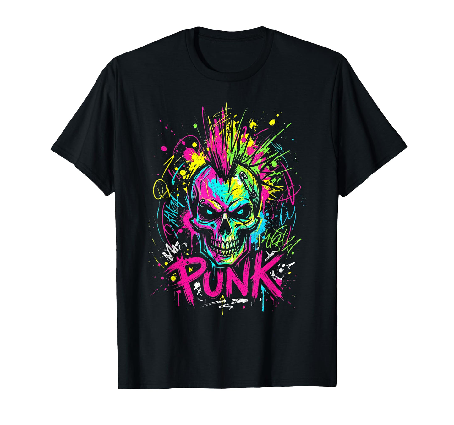 Punk Skull Rock Music Lover Heavy Metal T-Shirt - Trendy Graphic Men Women - T-Shirt, Sweatshirt, Hoodie