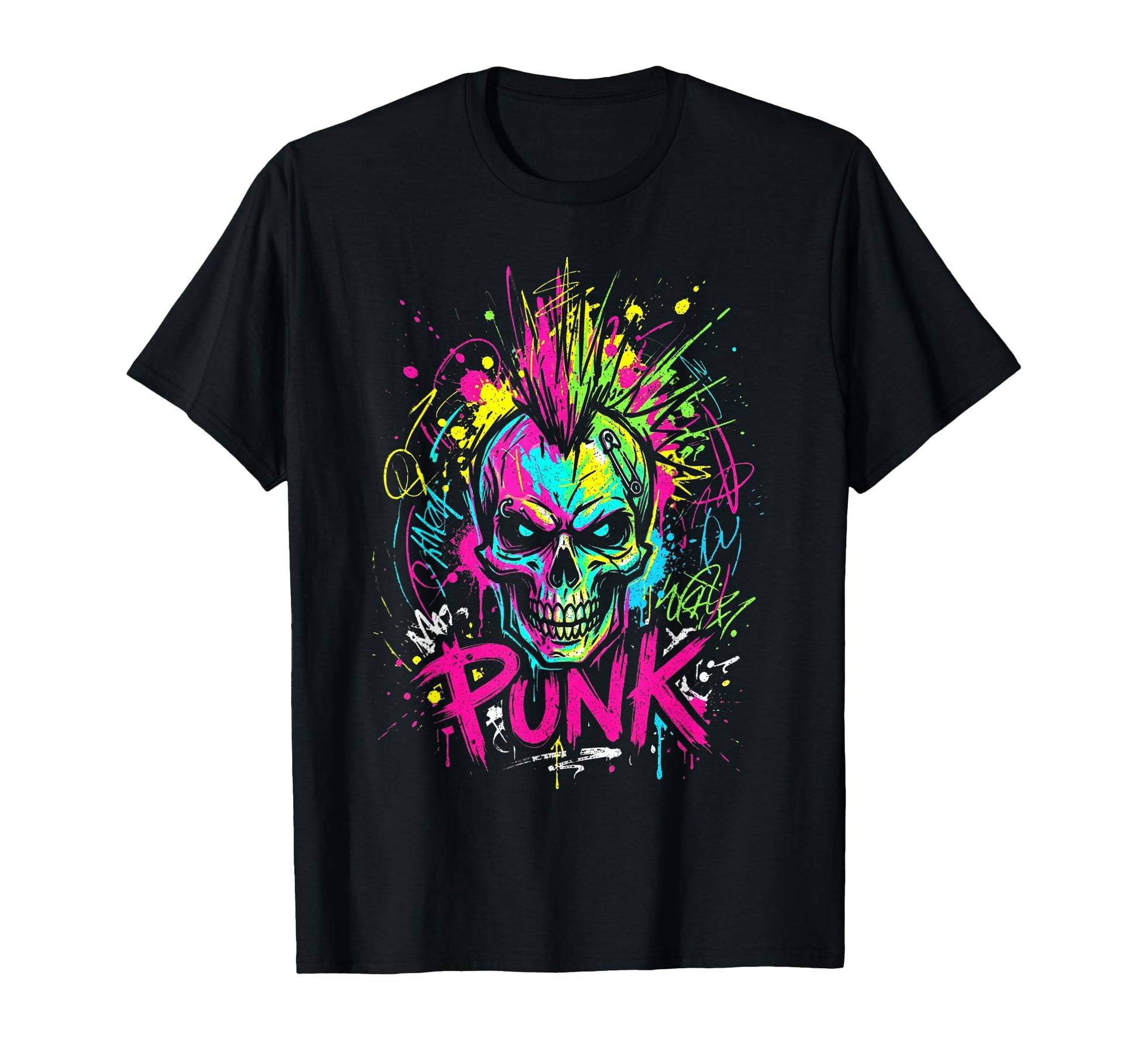 Punk Skull Rock Music Lover Heavy Metal T-Shirt - Trendy Graphic Men Women - T-Shirt, Sweatshirt, Hoodie