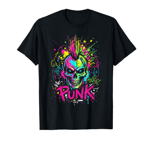 Punk Skull Rock Music Lover Heavy Metal T-Shirt - Trendy Graphic Men Women - T-Shirt, Sweatshirt, Hoodie