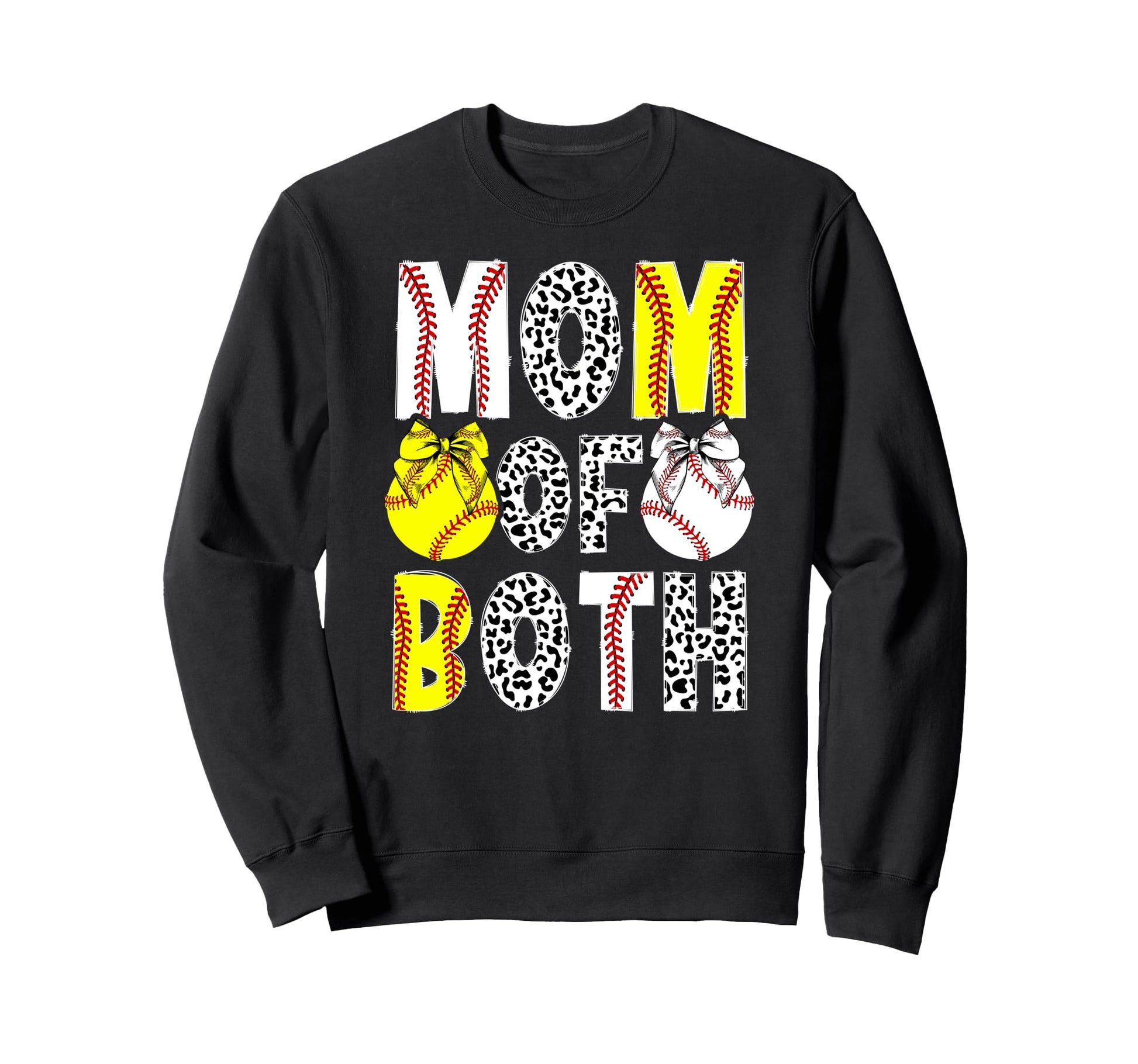 Mom Both Proud Softball Baseball Sweatshirt - Custom Art Print Men Women - T-Shirt, Sweatshirt, Hoodie