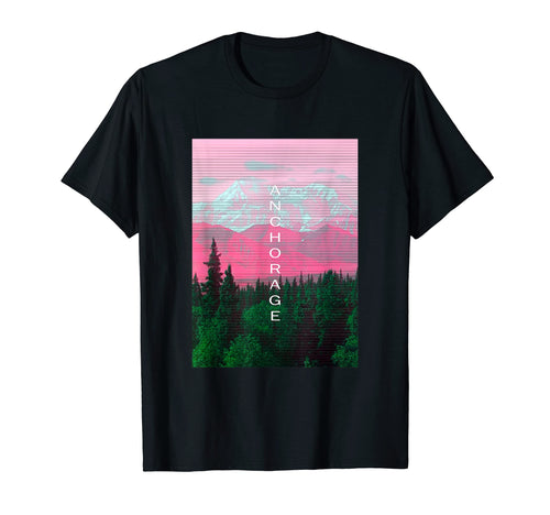 Alaska Vaporwave Aesthetic Souvenir Ak T-Shirt - Streetwear Style Unisex - T-Shirt, Sweatshirt, Hoodie