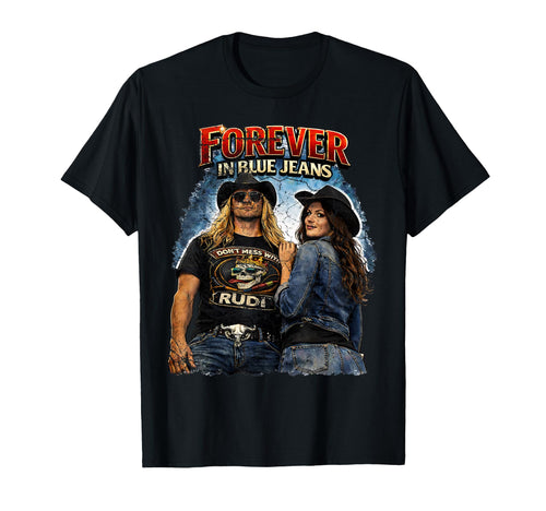 Forever Blue Jeans Western Rock Biker T-Shirt - Aesthetic Graphic Men Women - T-Shirt, Sweatshirt, Hoodie