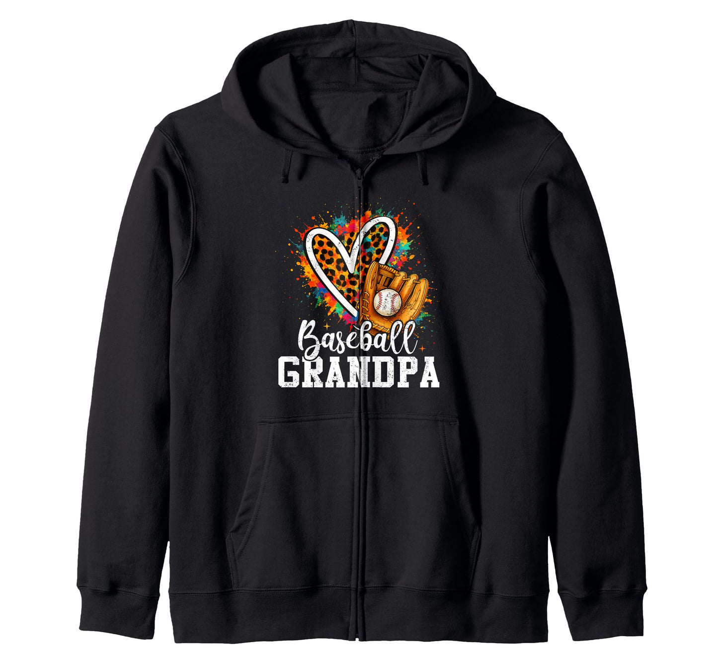 My Favorite Baseball Grandpa Leopard T-Shirt - Custom Art Print for Adults - T-Shirt, Sweatshirt, Hoodie