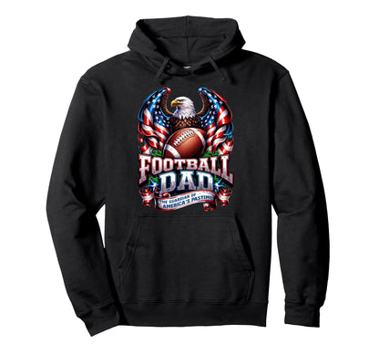 Usa Flag American Football Papa Football Dad Hoodie - Graphic Print Unisex - T-Shirt, Sweatshirt, Hoodie