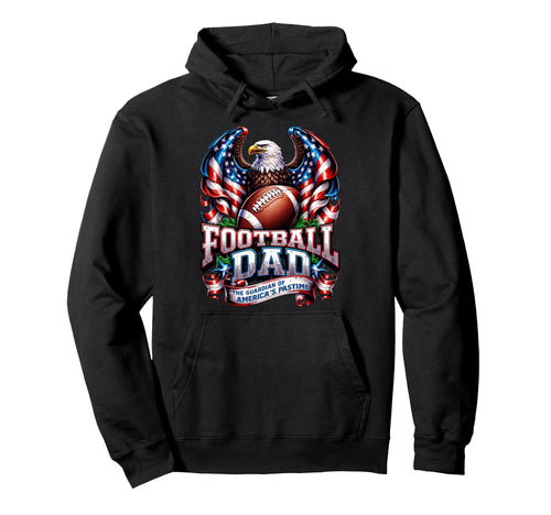 Usa Flag American Football Papa Football Dad Hoodie - Graphic Print Unisex - T-Shirt, Sweatshirt, Hoodie