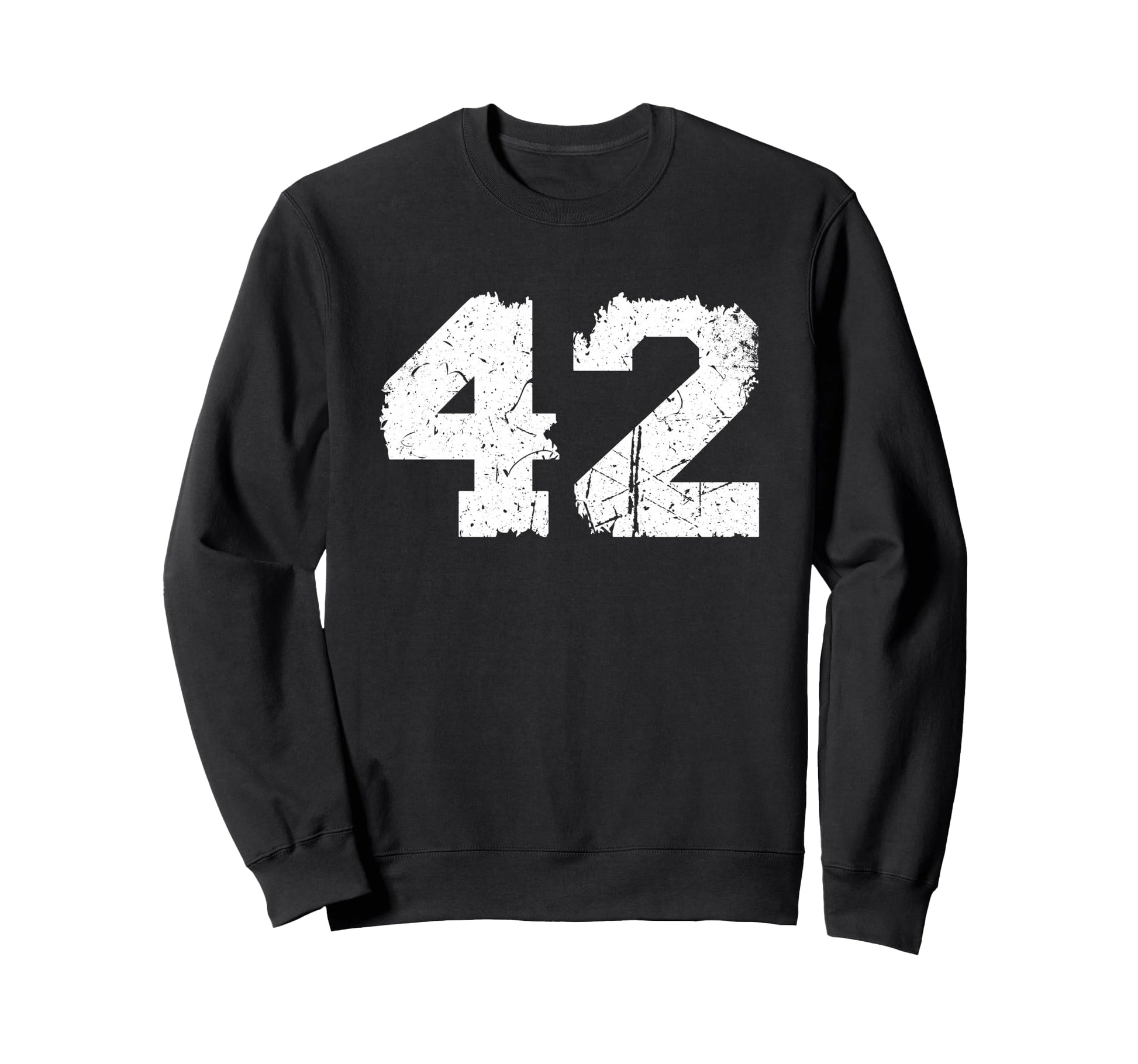 Number 42 Sport Torn White Sweatshirt - Aesthetic Graphic for Adults - T-Shirt, Sweatshirt, Hoodie