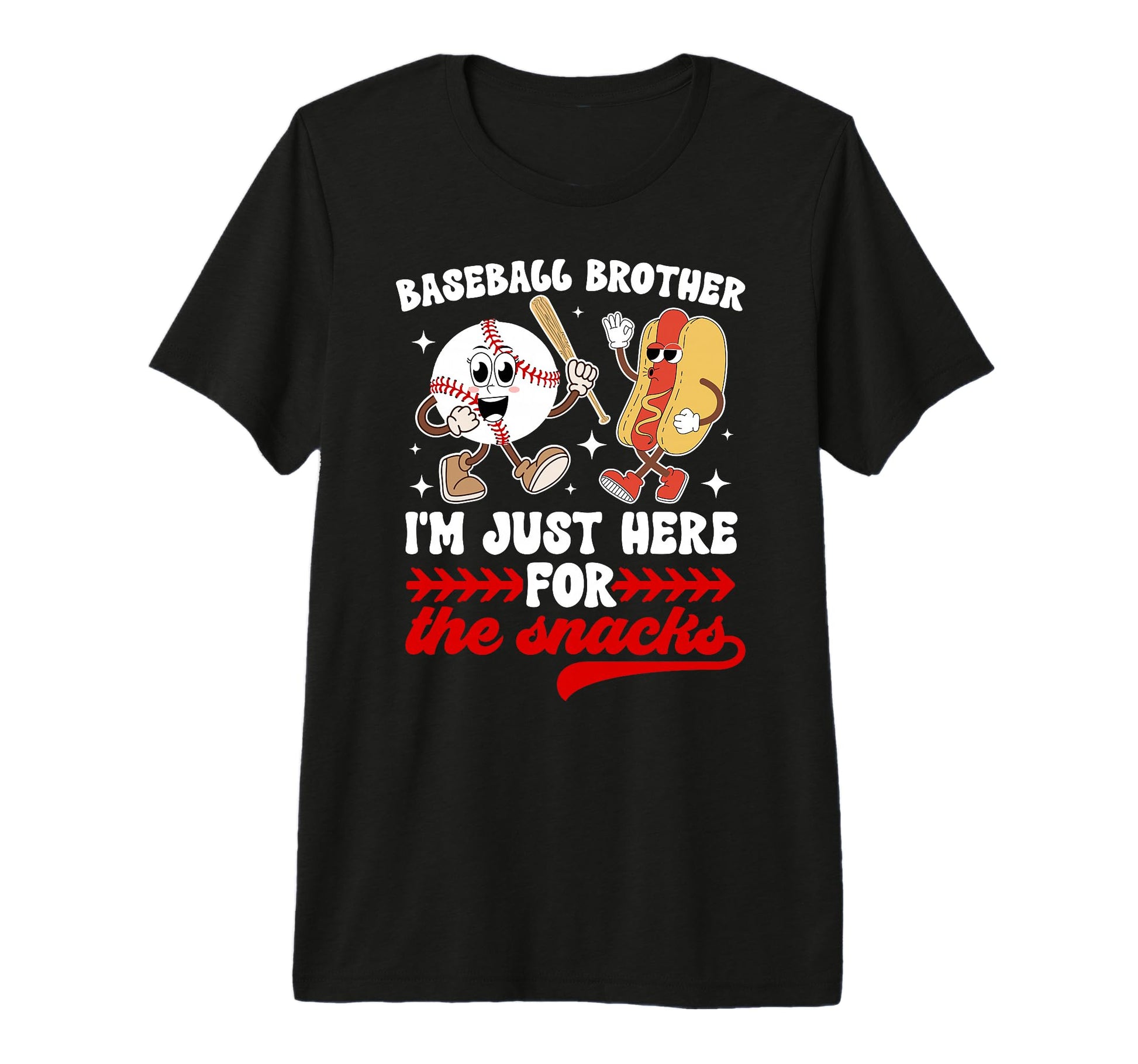 Baseball Brother Baseball Player Groovy T-Shirt - Trendy Graphic Unisex - T-Shirt, Sweatshirt, Hoodie