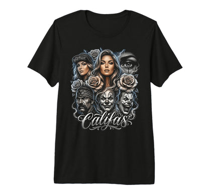 Califas West Coast Chicano Art Lowrider T-Shirt - Unique Graphic Men Women - T-Shirt, Sweatshirt, Hoodie