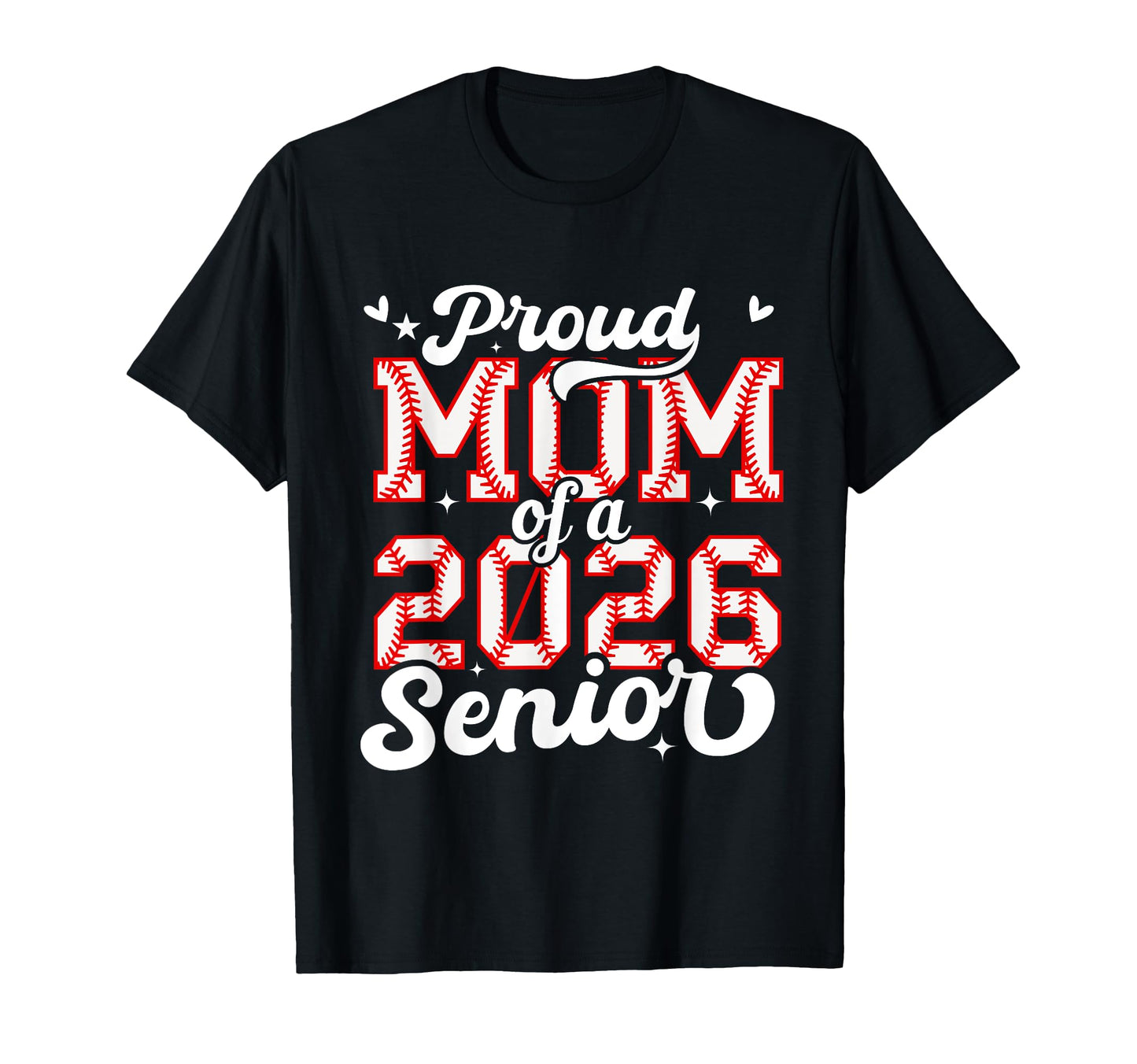 Senior Mom Class 2026 Baseball Player T-Shirt - Custom Art Print Men Women - T-Shirt, Sweatshirt, Hoodie