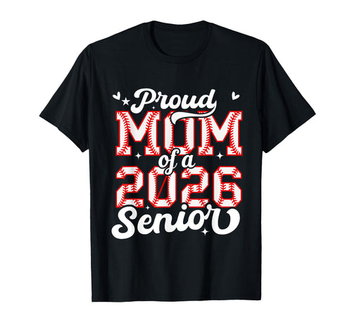 Senior Mom Class 2026 Baseball Player T-Shirt - Custom Art Print Men Women - T-Shirt, Sweatshirt, Hoodie