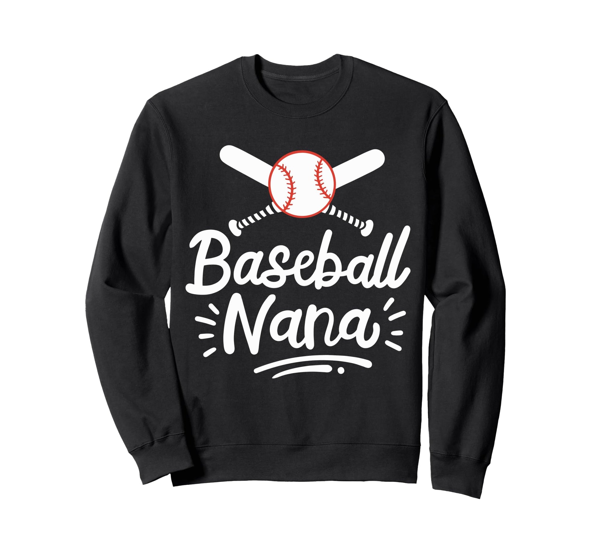 Baseball Nana Grandma Grandmother Sweatshirt - Graphic Print Unisex - T-Shirt, Sweatshirt, Hoodie