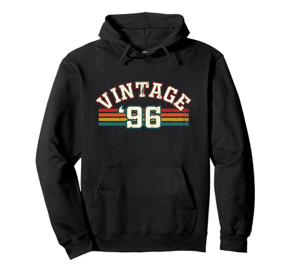 1996 Birth Year Birthday Rainbow Lines Hoodie - Graphic Print for Adults - T-Shirt, Sweatshirt, Hoodie