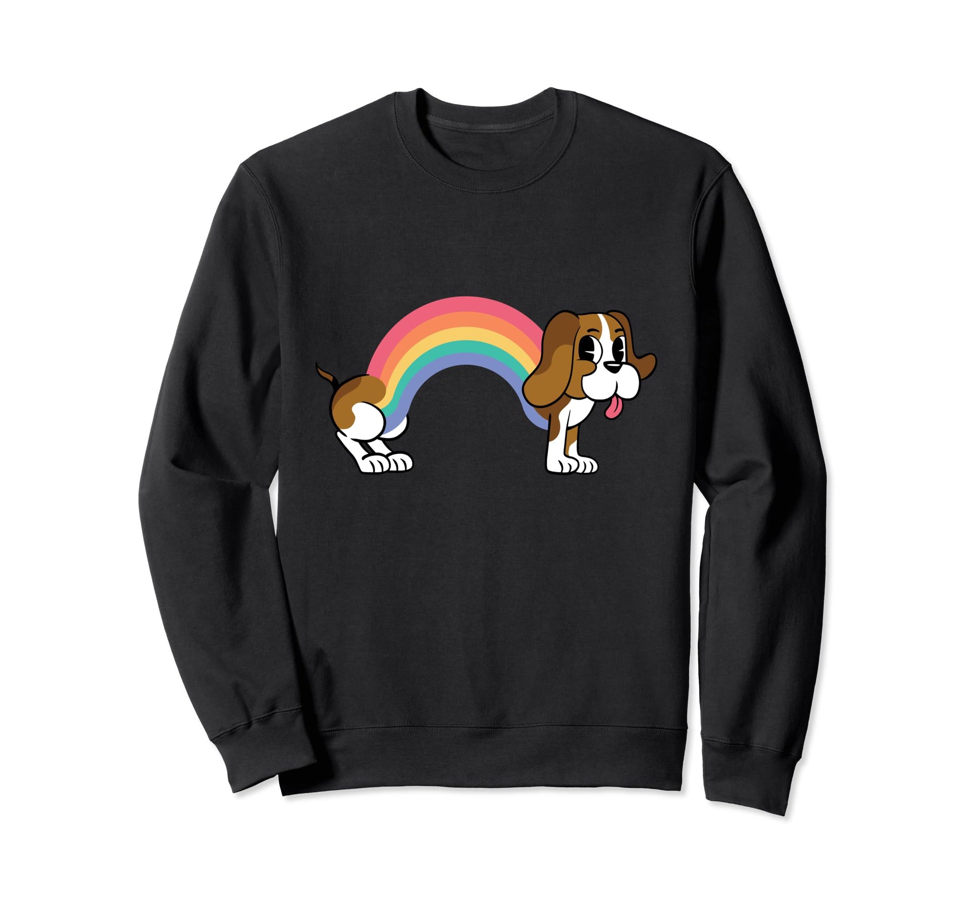 Rainbow Beagle Dog Sweatshirt - Fun Novelty Design for Adults - T-Shirt, Sweatshirt, Hoodie