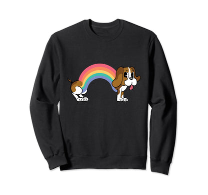 Rainbow Beagle Dog Sweatshirt - Fun Novelty Design for Adults - T-Shirt, Sweatshirt, Hoodie