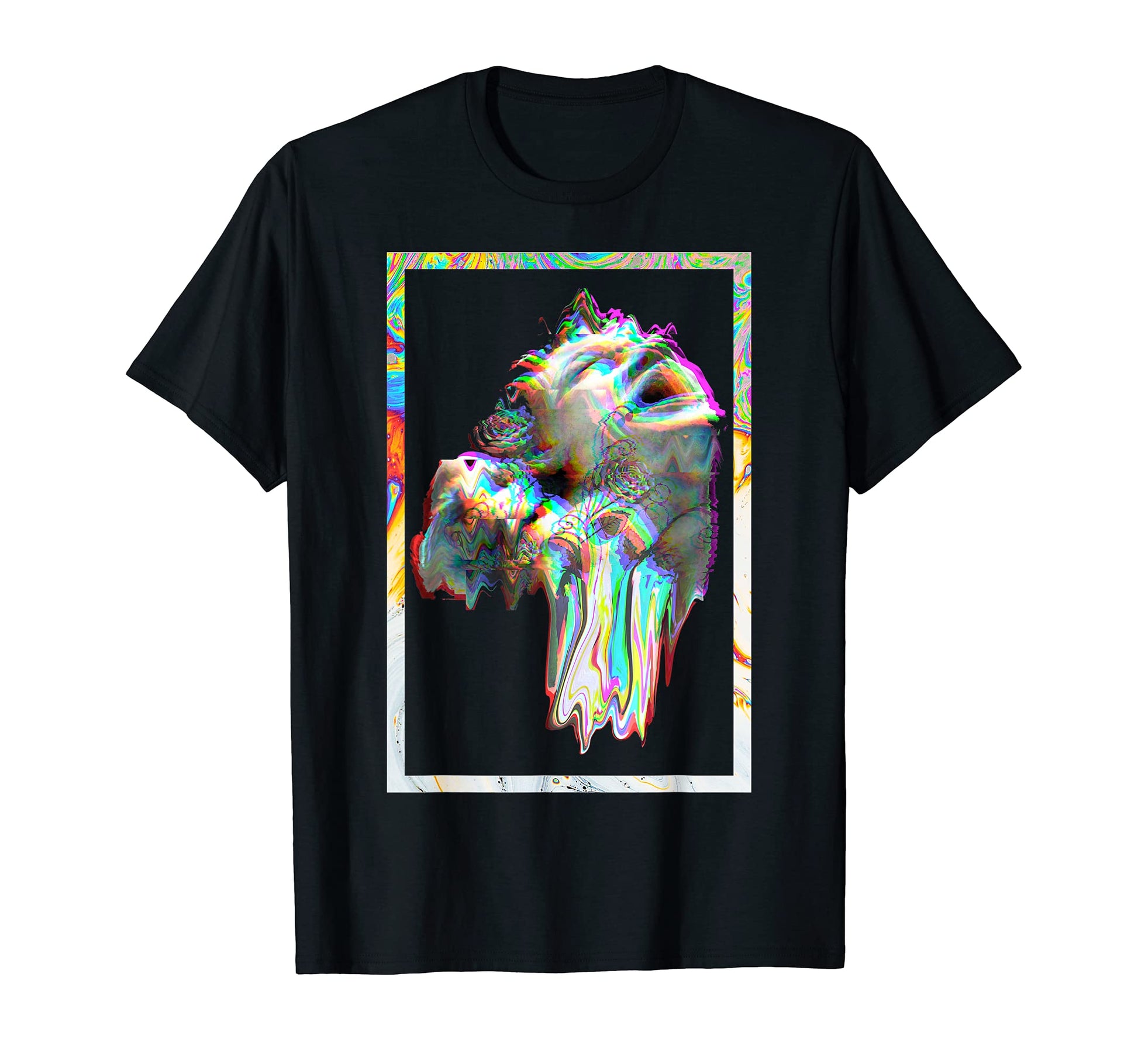 Greek Sad Statue Synthwave Vaporwave T-Shirt - Minimalist Print Unisex - T-Shirt, Sweatshirt, Hoodie