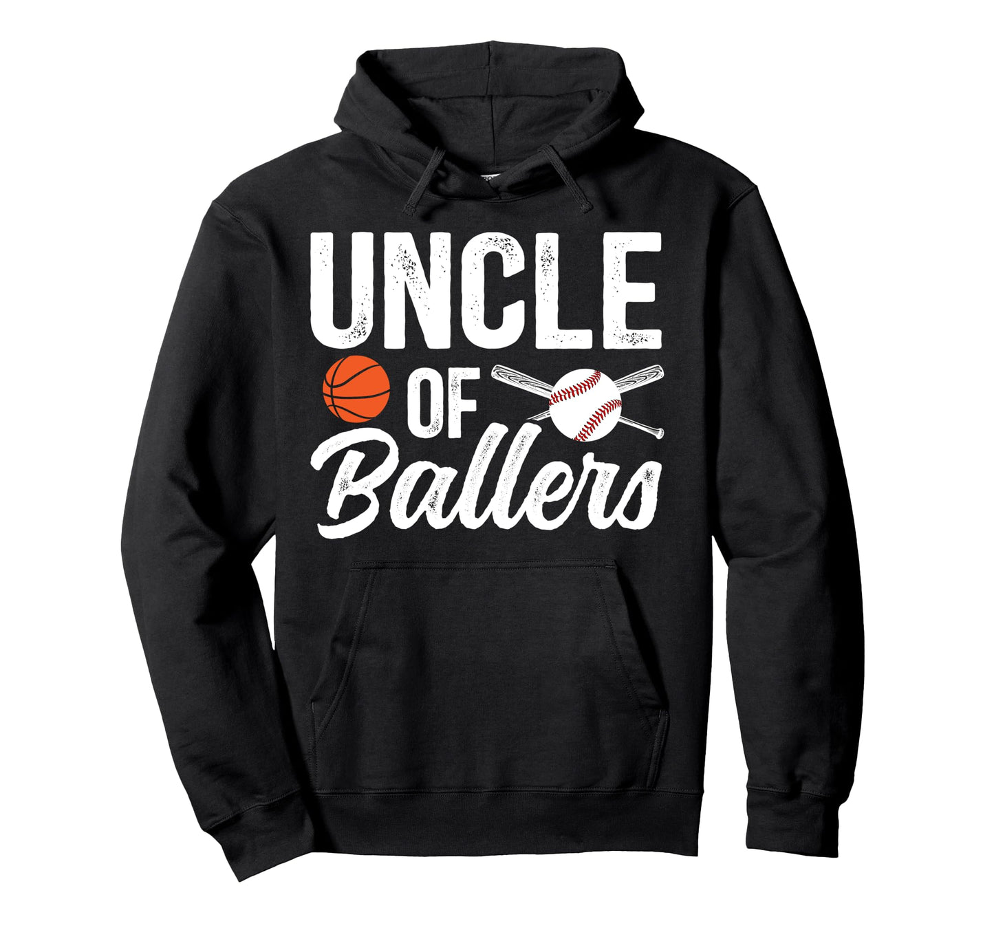 Uncle Ballers Baseball Basketball Uncle Hoodie - Trendy Graphic Men Women - T-Shirt, Sweatshirt, Hoodie