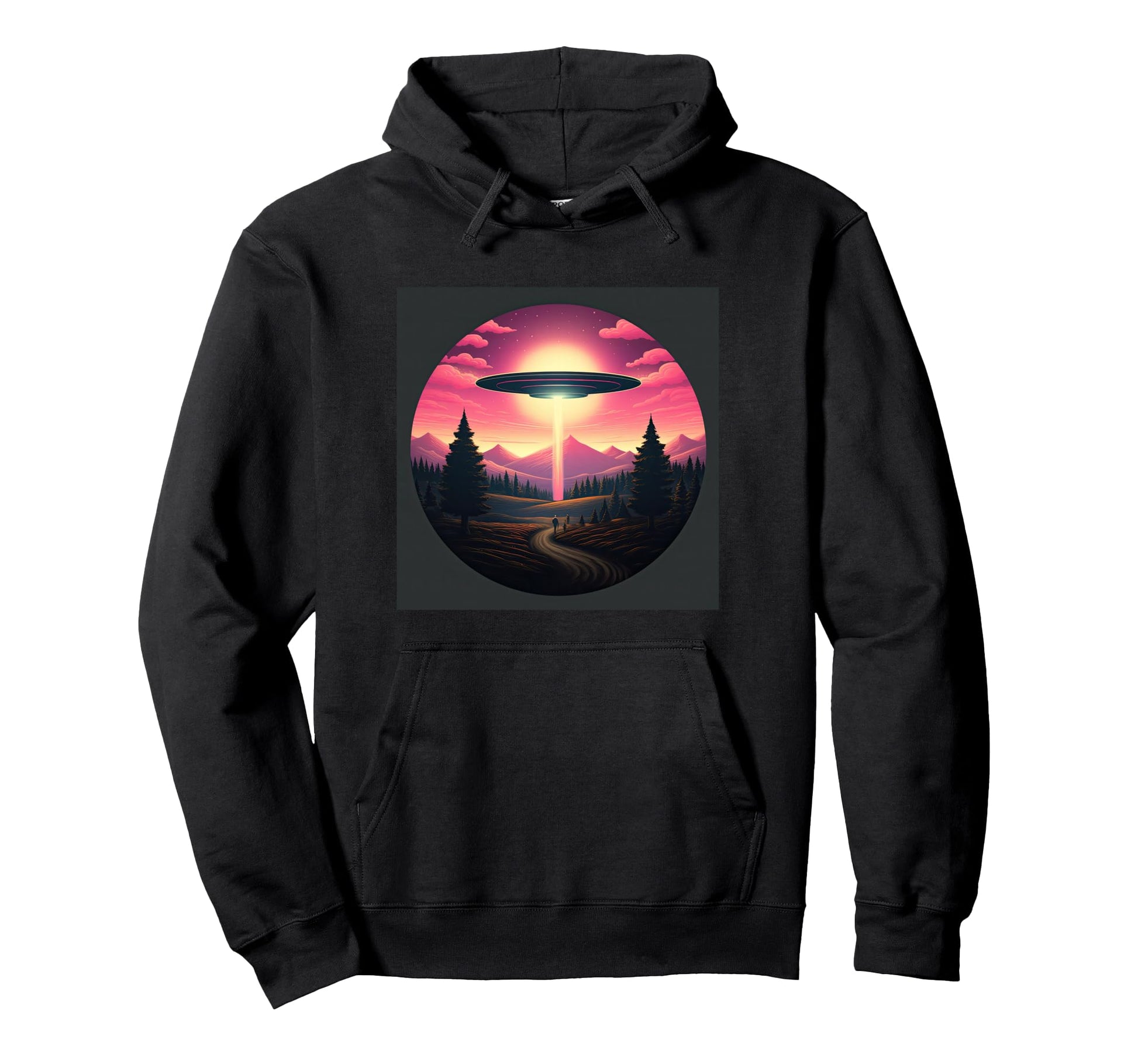 Alien Abduction Alien Vaporwave Ufo Hoodie - Aesthetic Graphic for Adults - T-Shirt, Sweatshirt, Hoodie