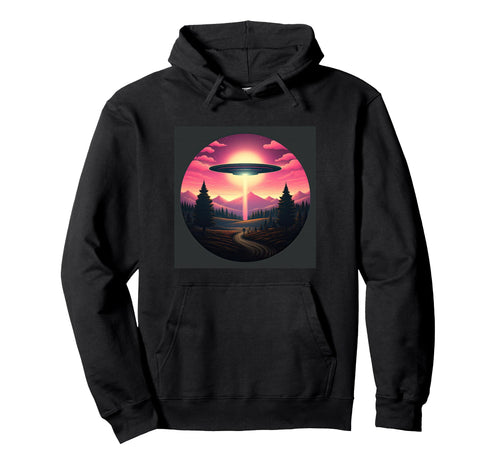 Alien Abduction Alien Vaporwave Ufo Hoodie - Aesthetic Graphic for Adults - T-Shirt, Sweatshirt, Hoodie