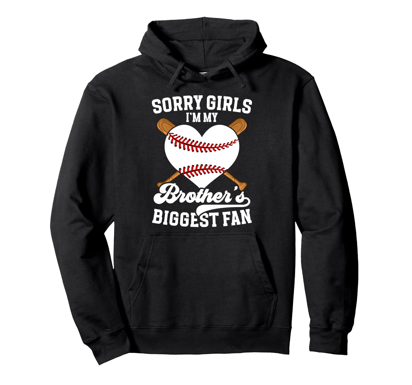 Brothers Biggest Fan Baseball Sister Hoodie - Streetwear Style for Adults - T-Shirt, Sweatshirt, Hoodie