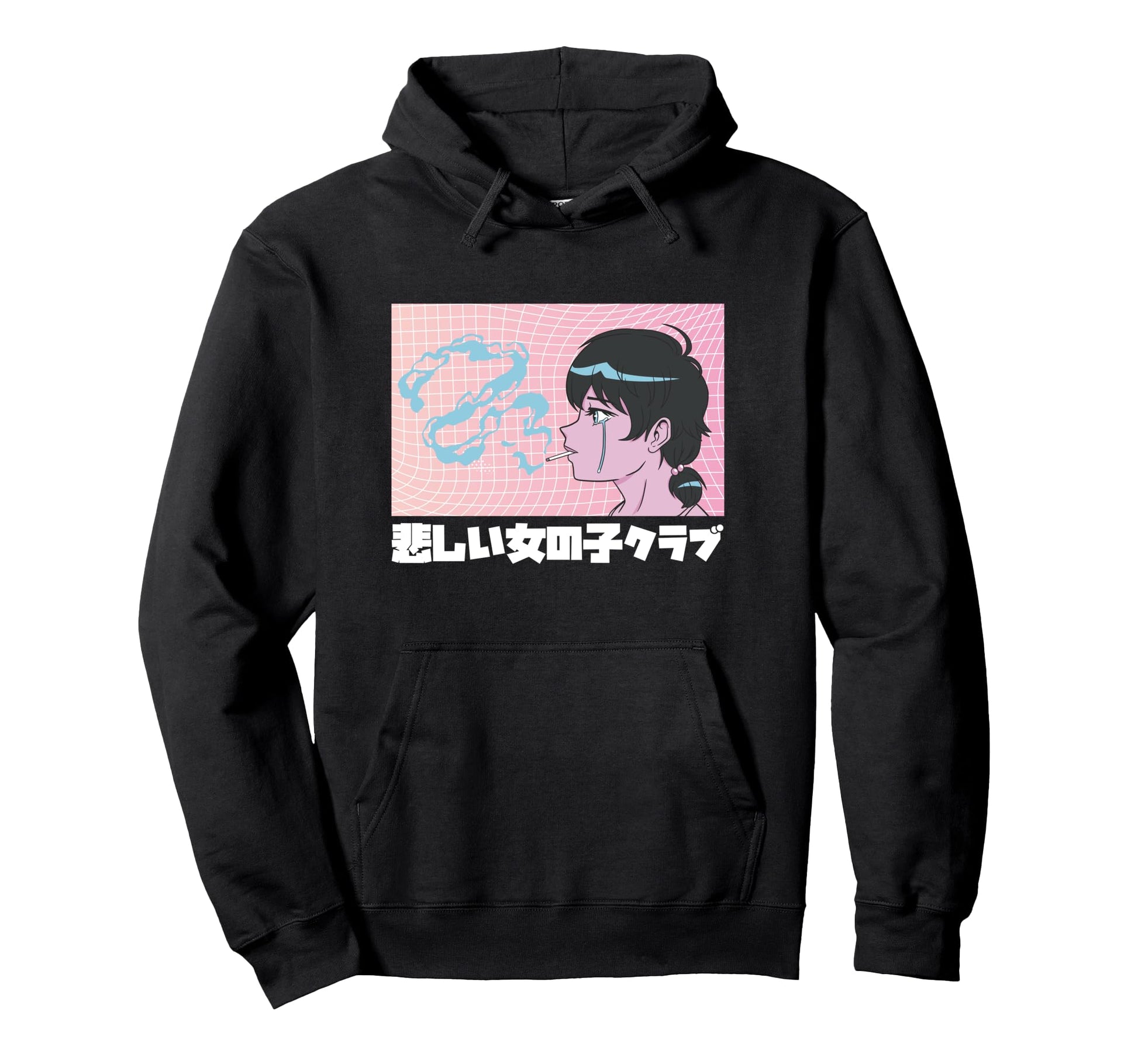 Sad Club Vaporwave Anime Aesthetic Hoodie - Fun Novelty Design Men Women - T-Shirt, Sweatshirt, Hoodie