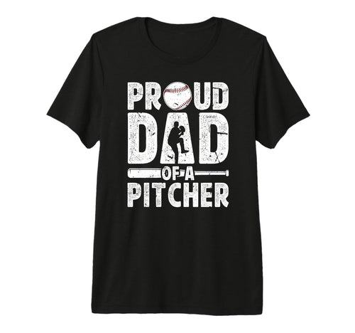 Mens Proud Dad Baseball Pitcher Dad T-Shirt - Minimalist Print Unisex - T-Shirt, Sweatshirt, Hoodie