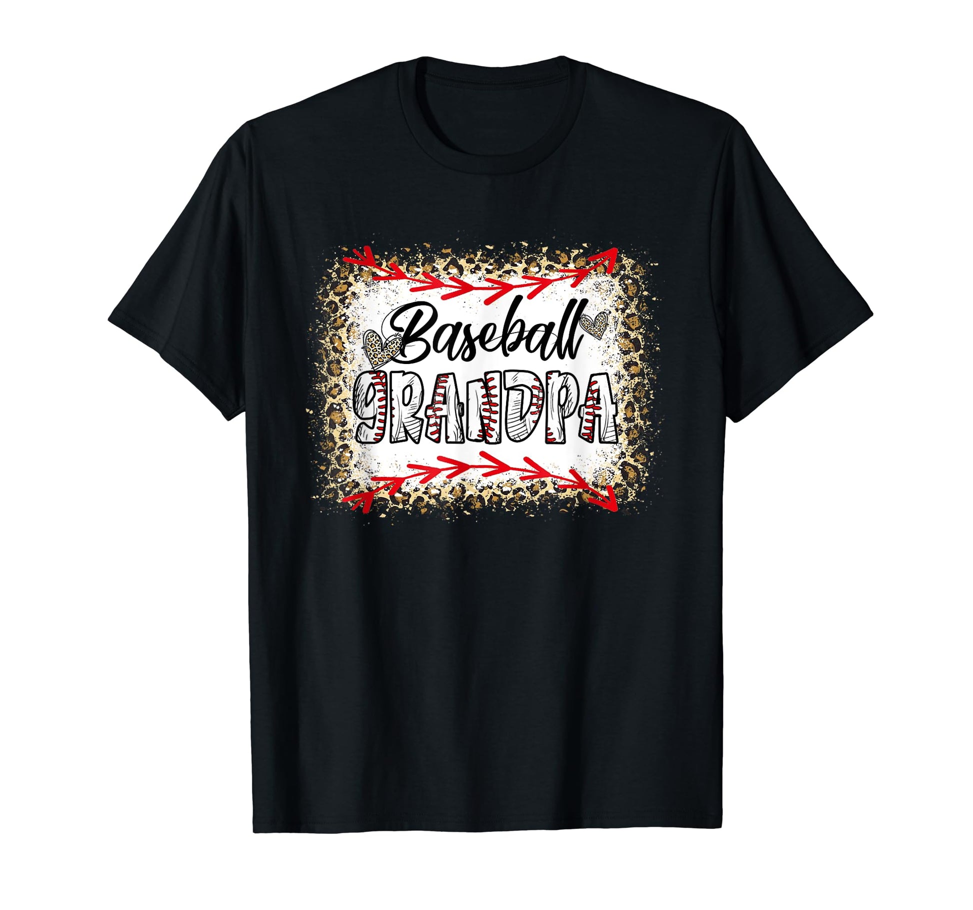 Funny Baseball Grandpa Leopard Baseball T-Shirt - Unique Graphic Men Women - T-Shirt, Sweatshirt, Hoodie