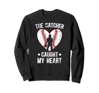 Baseball Catcher Mom Proud Sweatshirt - Novelty Apparel for Adults - T-Shirt, Sweatshirt, Hoodie