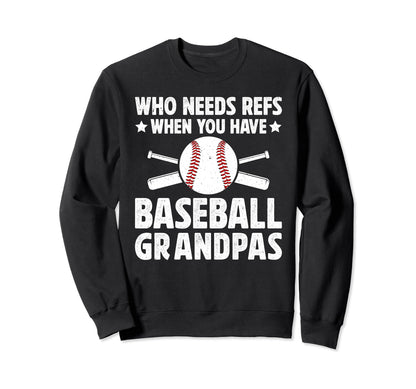 Baseball Grandpa Funny Grandpa Sweatshirt - Minimalist Print Men Women - T-Shirt, Sweatshirt, Hoodie