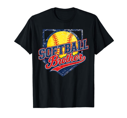 Softball Brother Softball Game Day T-Shirt - Casual Everyday Wear Unisex - T-Shirt, Sweatshirt, Hoodie