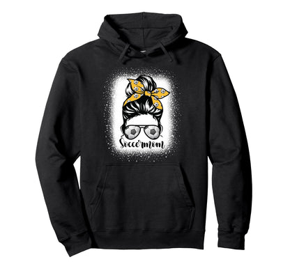 Bleached Soccer Mom Messy Bun Lovers Hoodie - Unique Graphic Men Women - T-Shirt, Sweatshirt, Hoodie