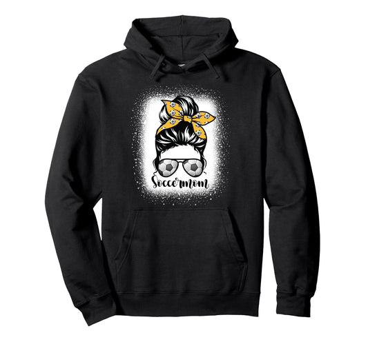 Bleached Soccer Mom Messy Bun Lovers Hoodie - Unique Graphic Men Women - T-Shirt, Sweatshirt, Hoodie