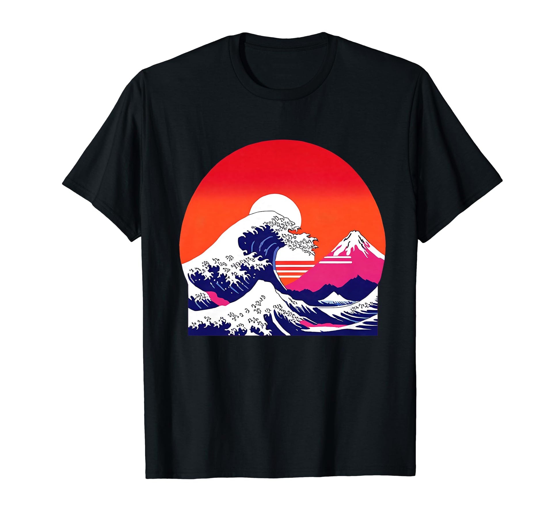 Vaporwave Great Wave Japanese T-Shirt - Casual Everyday Wear for Adults - T-Shirt, Sweatshirt, Hoodie