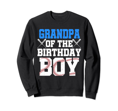 Grandpa Birthday Baseball Jersey Sweatshirt - Aesthetic Graphic for Adults - T-Shirt, Sweatshirt, Hoodie