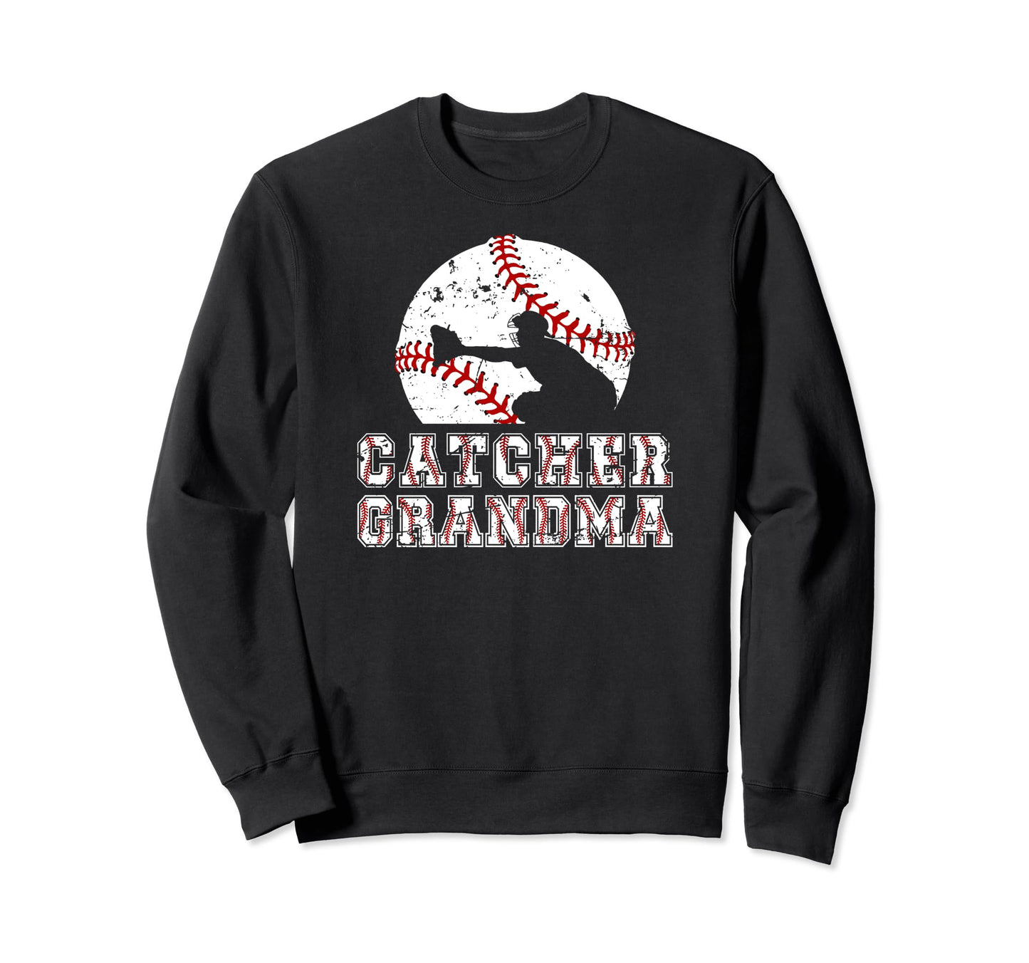 Baseball Catcher Grandma Sweatshirt - Aesthetic Graphic for Adults - T-Shirt, Sweatshirt, Hoodie