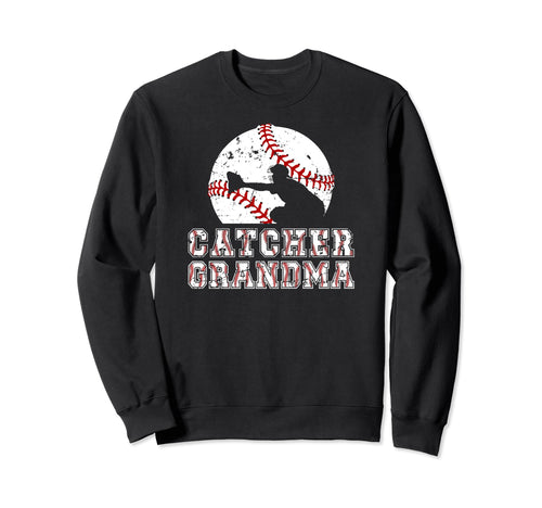Baseball Catcher Grandma Sweatshirt - Aesthetic Graphic for Adults - T-Shirt, Sweatshirt, Hoodie