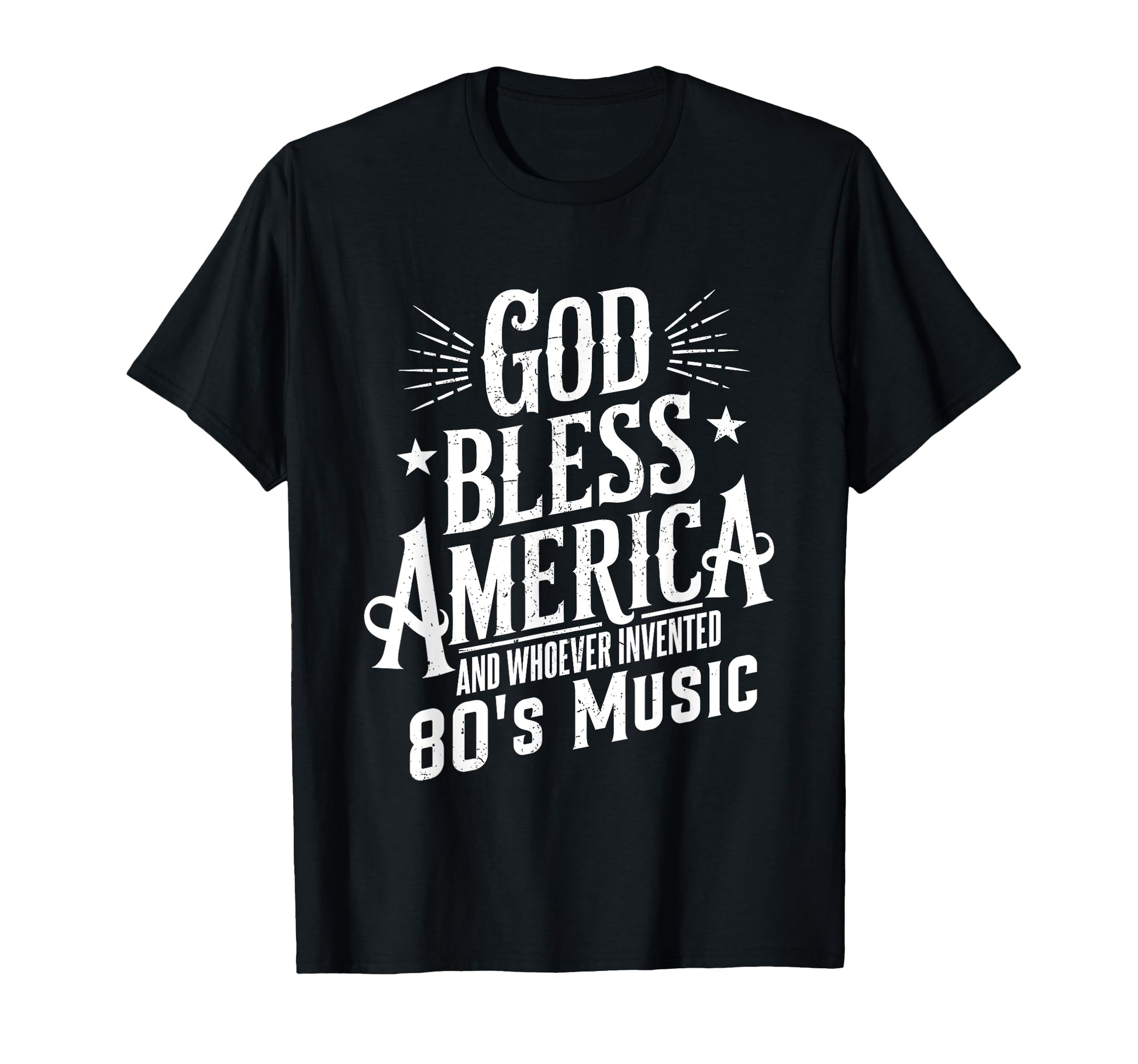 God Bless America And 80S Music T-Shirt - Aesthetic Graphic for Adults - T-Shirt, Sweatshirt, Hoodie