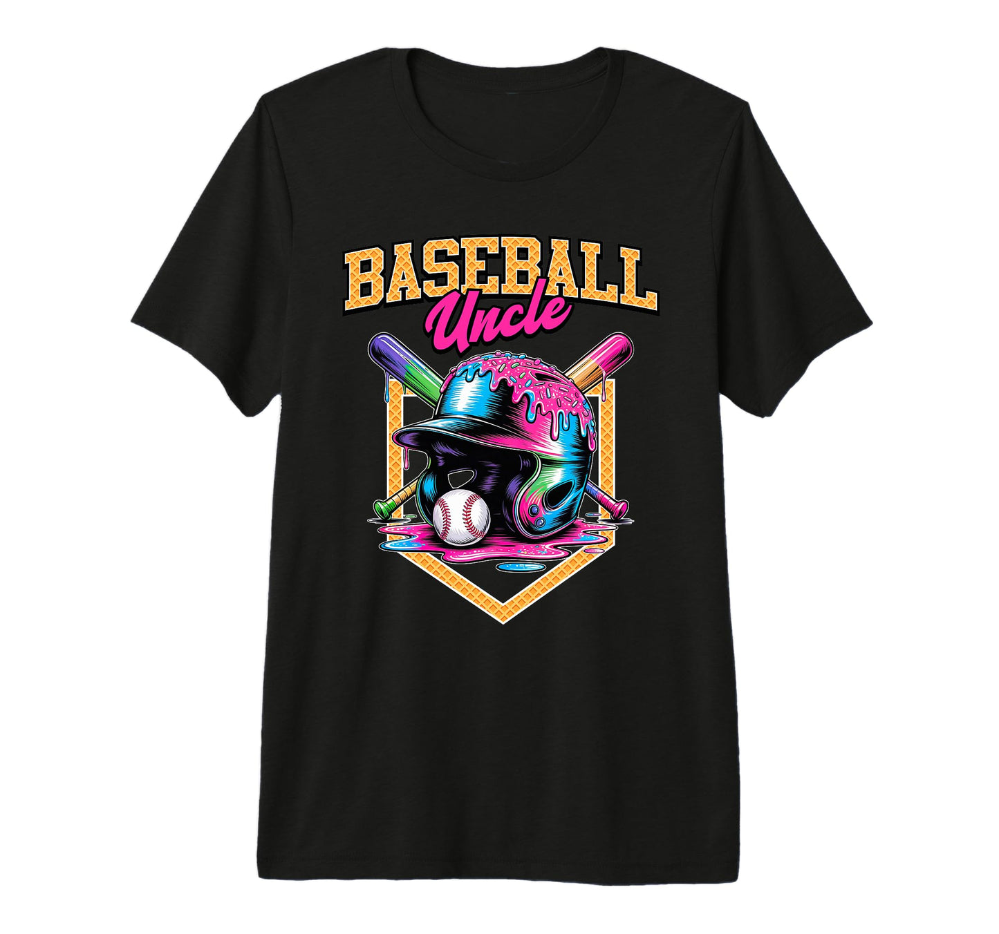 Mens Baseball Uncle Tie Dye Baseball T-Shirt - Streetwear Style Men Women - T-Shirt, Sweatshirt, Hoodie
