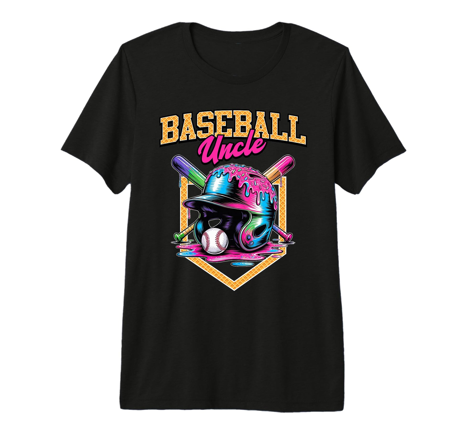 Mens Baseball Uncle Tie Dye Baseball T-Shirt - Streetwear Style Men Women - T-Shirt, Sweatshirt, Hoodie