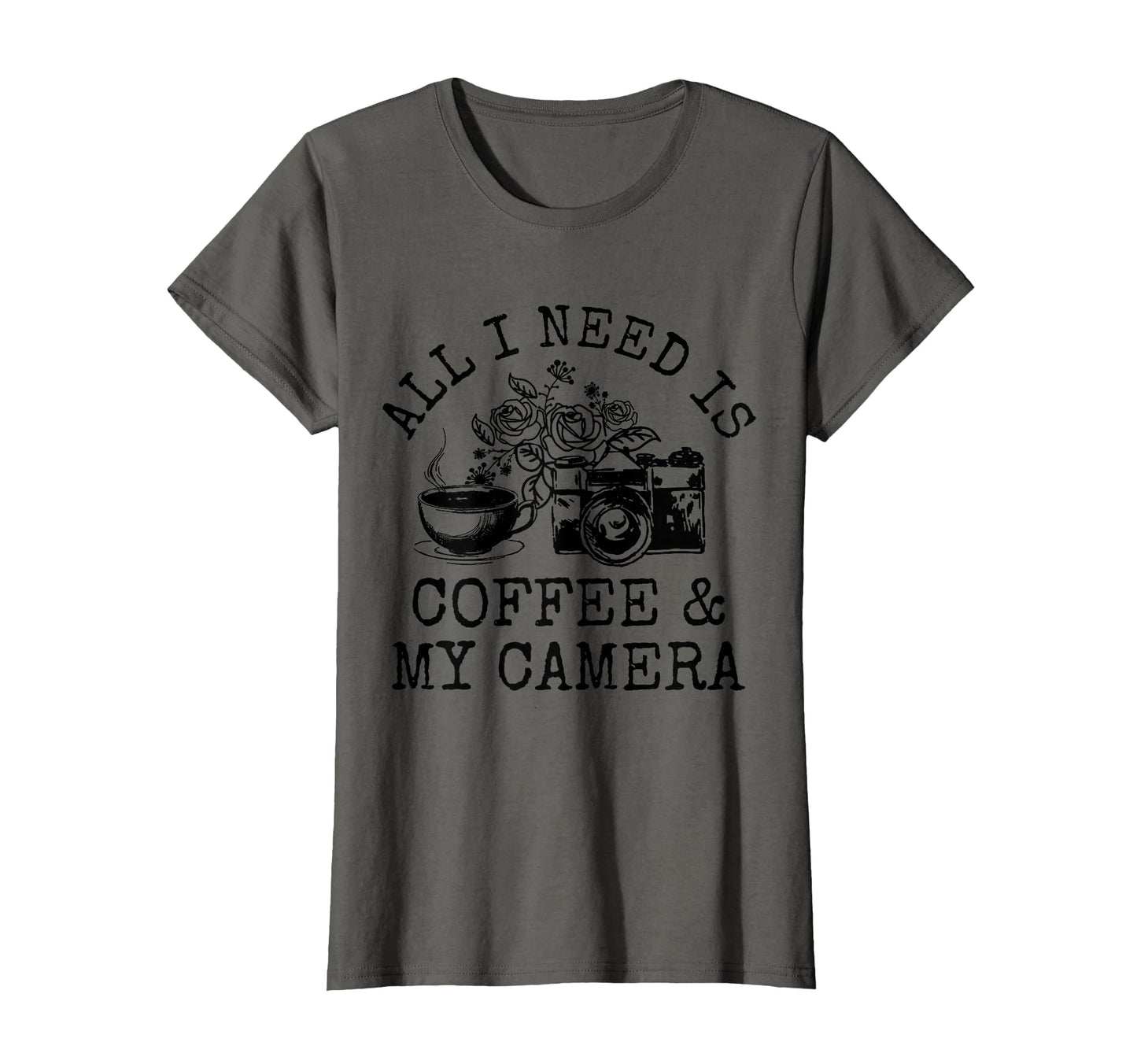 Photographer Coffee Camera Camera T-Shirt - Custom Art Print for Adults - T-Shirt, Sweatshirt, Hoodie