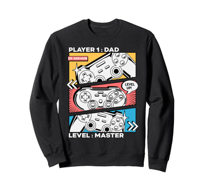 Funny Dad Level Unlocked Master Sweatshirt - Minimalist Print for Adults - T-Shirt, Sweatshirt, Hoodie