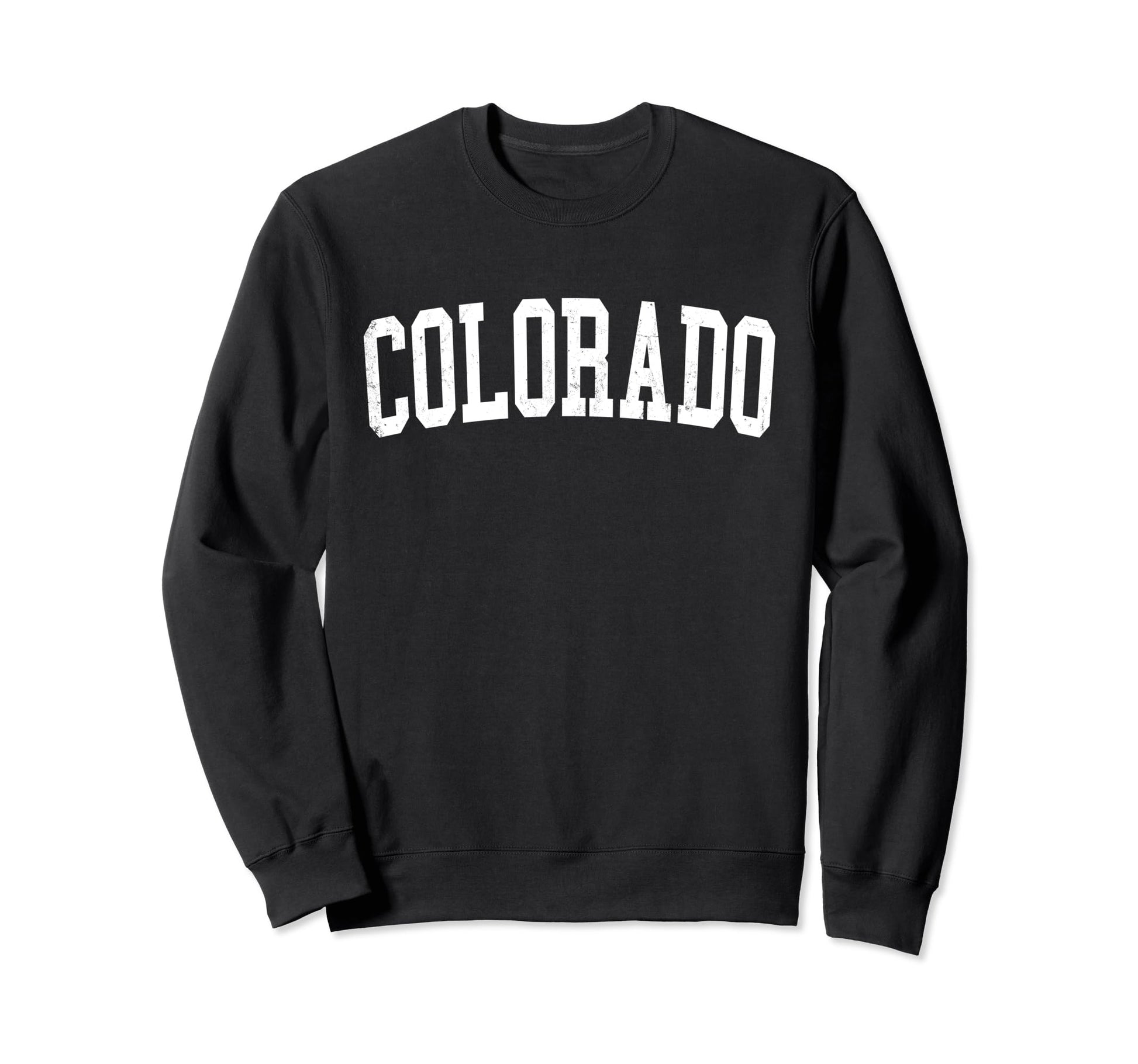 Colorado Distressed White Varsity Sweatshirt - Custom Art Print for Adults - T-Shirt, Sweatshirt, Hoodie