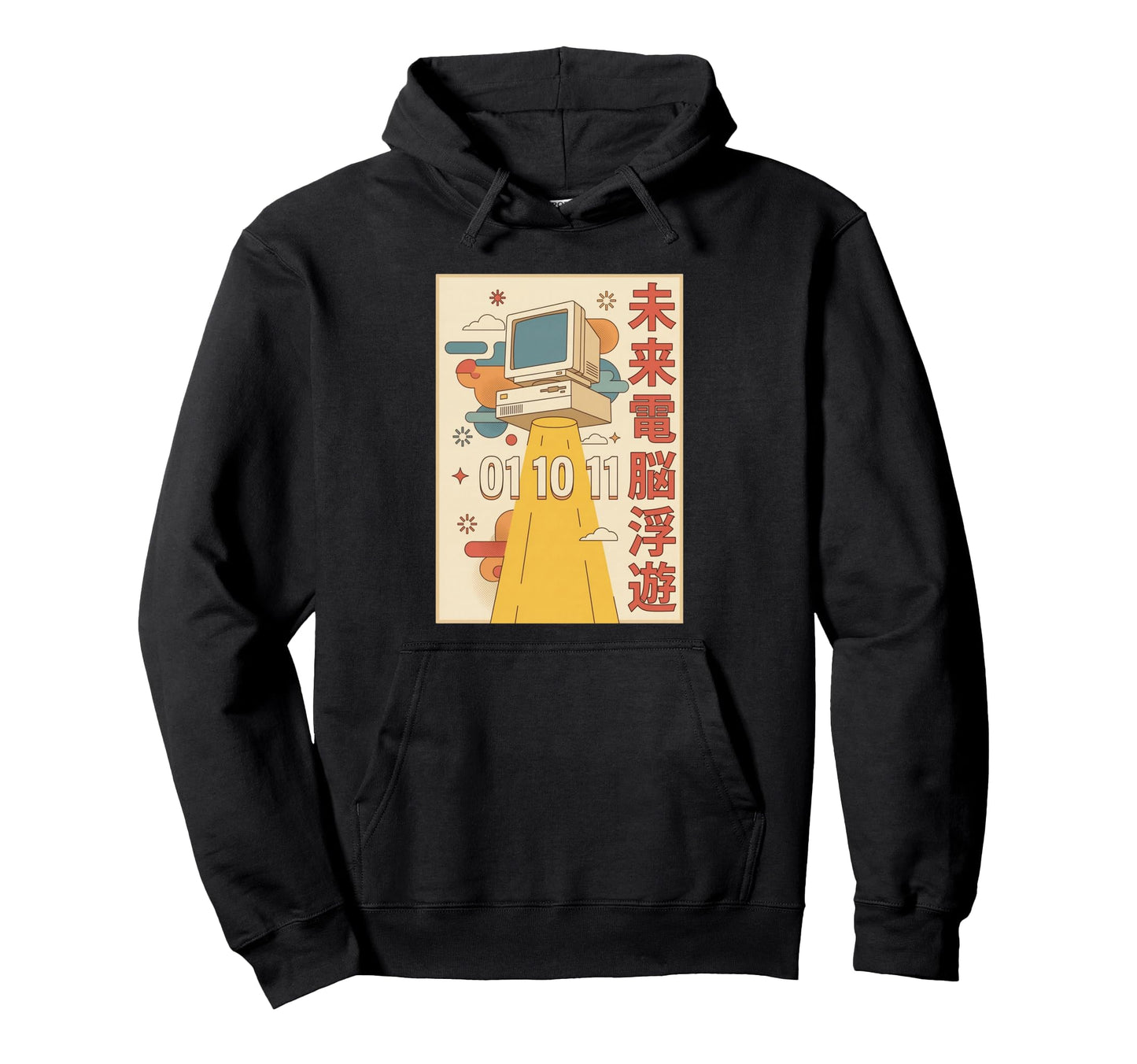 01 10 11 Binary Computer Japanese Hoodie - Graphic Print for Adults - T-Shirt, Sweatshirt, Hoodie