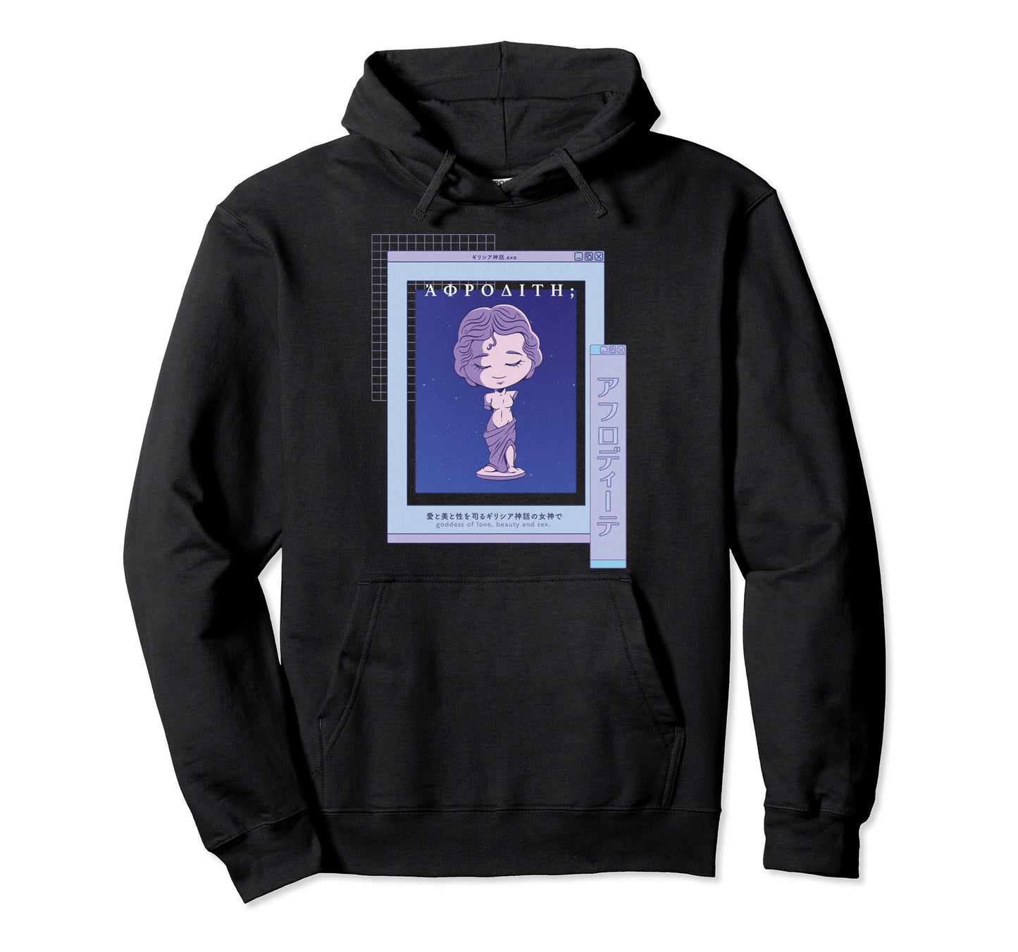 Aphrodite Vaporwave Aesthetic Japan Hoodie - Graphic Print Unisex - T-Shirt, Sweatshirt, Hoodie