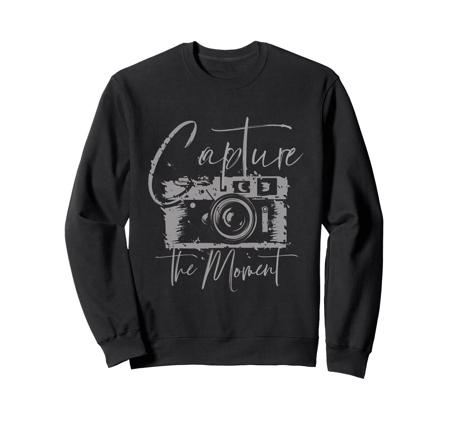 Capture Moment Photography Camera Sweatshirt - Unique Graphic for Adults - T-Shirt, Sweatshirt, Hoodie