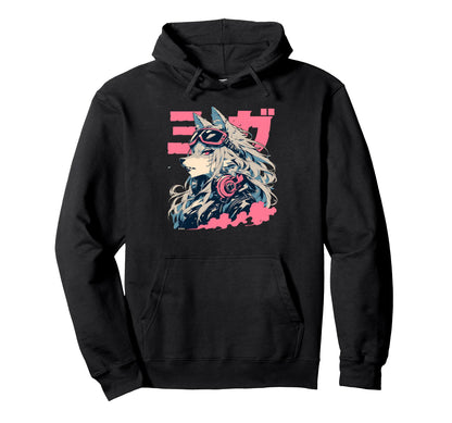 Goth Grunge Demon Anime Furry Hoodie - Casual Everyday Wear for Adults - T-Shirt, Sweatshirt, Hoodie