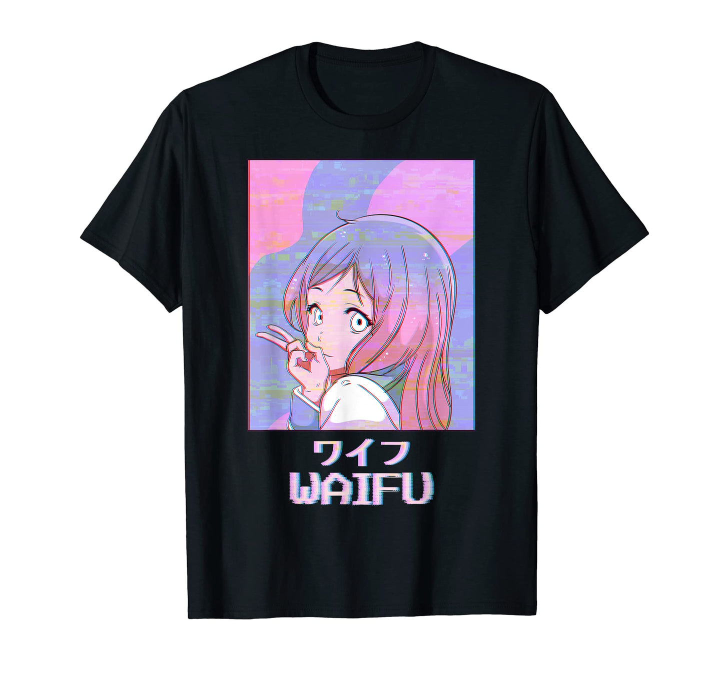 Waifu Anime Japanese Vaporwave T-Shirt - Aesthetic Graphic Unisex - T-Shirt, Sweatshirt, Hoodie