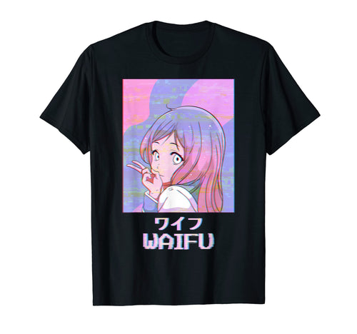 Waifu Anime Japanese Vaporwave T-Shirt - Aesthetic Graphic Unisex - T-Shirt, Sweatshirt, Hoodie