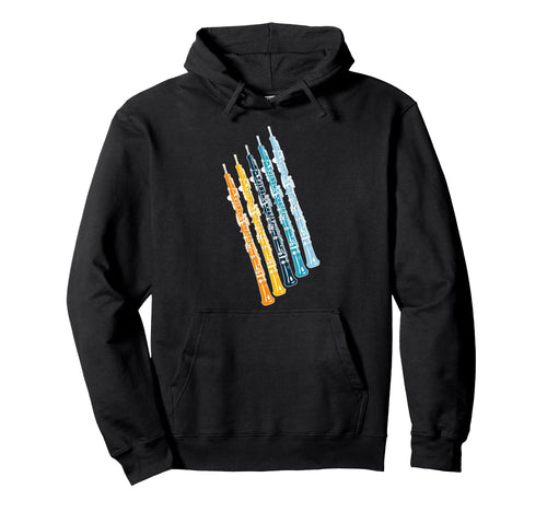 Funny Oboe Rainbow Hoodie - Minimalist Print Men Women - T-Shirt, Sweatshirt, Hoodie